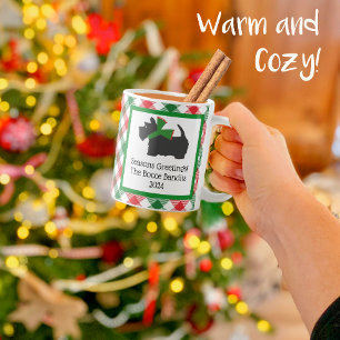 Anpassad svart skotsk Hund jul Kaffemugg