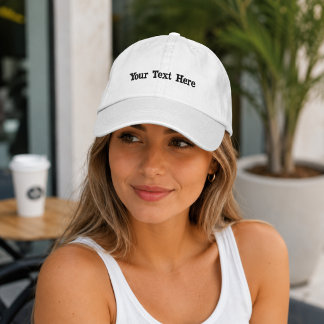 Anpassad svart text minimal broderad keps