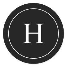 Anpassad svart-vit elegant monogram