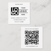 Anpassad svart-vit QR-kod logotyp Webbplats