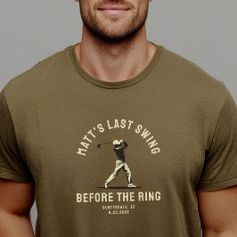Anpassad svensexa present golfresa brudgummar t shirt