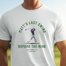 Anpassad svensexa present golfresa brudgummen t shirt