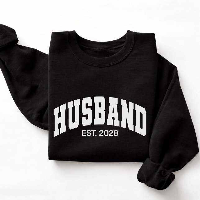Anpassad svettshirt för nygifta, present till fru  lång ärmad tröja (Engagement gifts for couples, Wedding gifts for bride and groom, Wifey and Hubby matching outfits)