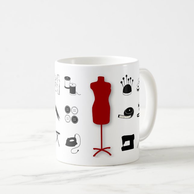 Anpassad Sy Rätt-Mugg för Konstnärer Kaffemugg (Framsida höger)