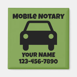 Anpassad symbol för offentlig bil för Mobile Notar Magnet