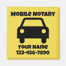 Anpassad symbol för offentlig bil för Mobile Notar Magnet