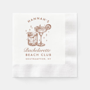 Anpassad Systerbrud Retro Cocktail Brun Pappersservett