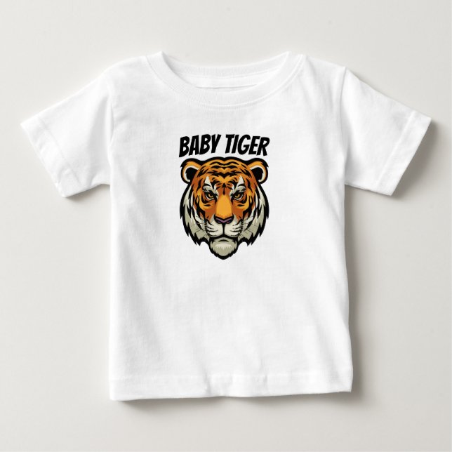 Anpassad T-shirt för baby tiger (Framsida)