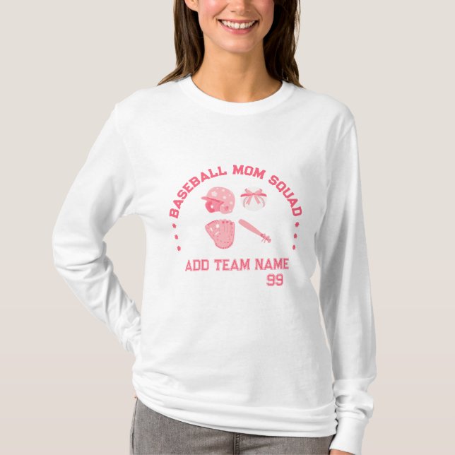Anpassad T-shirt för Basebollmammans Squad | Perfe (Framsida)