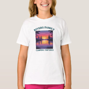 Anpassad T-shirt för familjeåterträff med camping