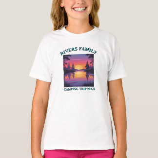 Anpassad T-shirt för familjeåterträff med camping