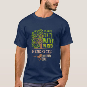 Anpassad T-shirt för familjeåterträff med tema Blå