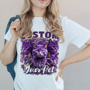 Anpassad T-shirt för husdjursfoto – Personlig katt