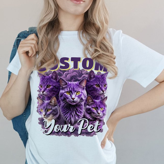 Anpassad T-shirt för husdjursfoto – Personlig katt (Skapare uppladdad)