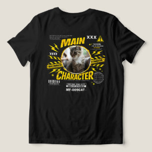 Anpassad T-shirt för kattälskare med huvudkaraktär