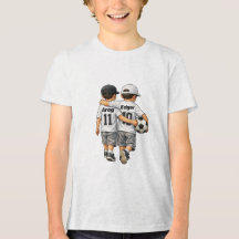 Anpassad T-Shirt för Pojkar med Fotbollstema för B