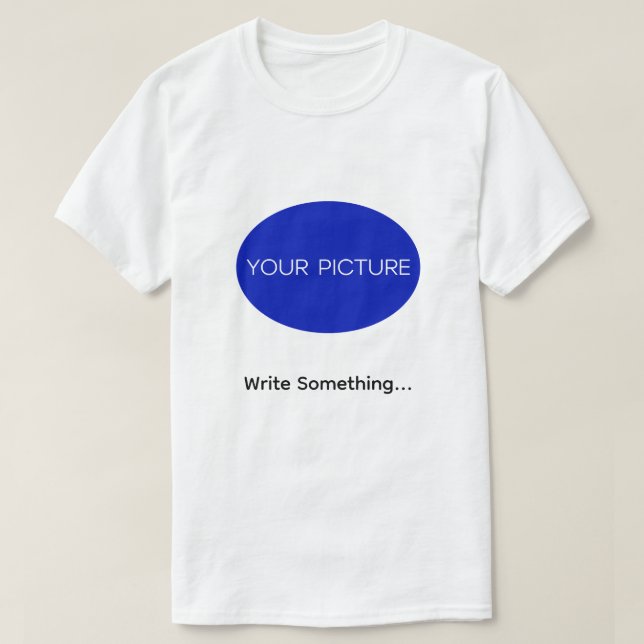 Anpassad T-Shirt med Foto & Text (Design framsida)