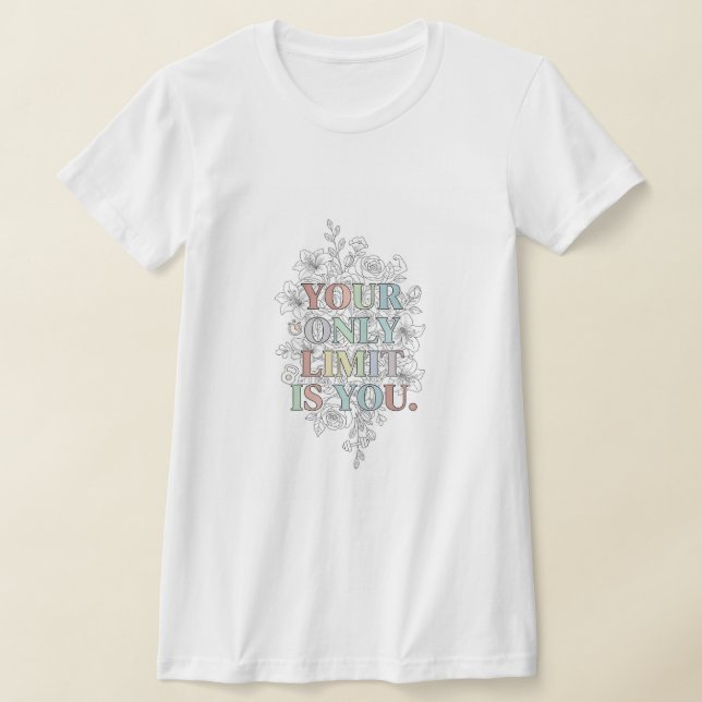 Anpassad T-Shirt med Motiverande Citat (Laydown)