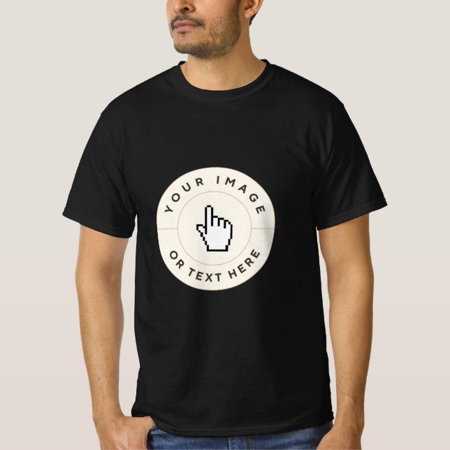 Anpassad T-shirt - Svart Din bild eller text här - (Framsida)