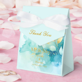 Anpassad Tack Guldbokstav Mr & Mrs Frisk Mint Presentaskar