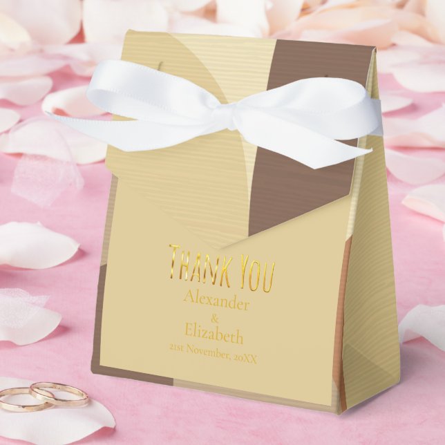 Anpassad tack mid century vintage-mönster presentaskar (Bröllop)