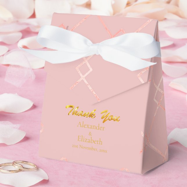 Anpassad tack så mycket elegant geometrisk mönster presentaskar (Bröllop)