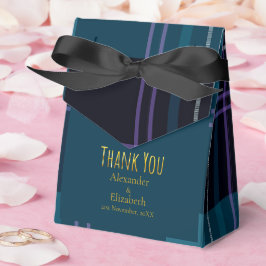 Anpassad Tack Svart Blå Rutig Presentaskar