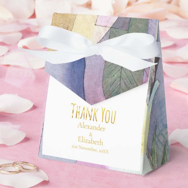 Anpassad Tack Vattenfärg Svarta Kolumner   Presentaskar (Bröllop)