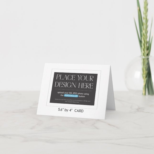 Anpassad tackkort - 5,6 x 4 tum (Framsida)