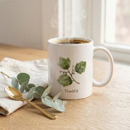 Anpassad Tacksam Akvarell Vinlövsmugg Kaffemugg