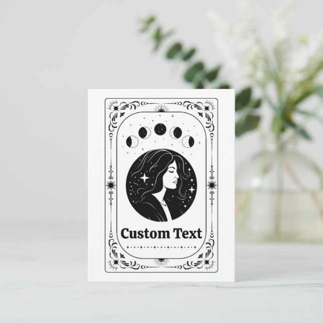 Anpassad Tarot Astrologi Magisk Whimsisk Förmögenh Vykort (Stående Fram)