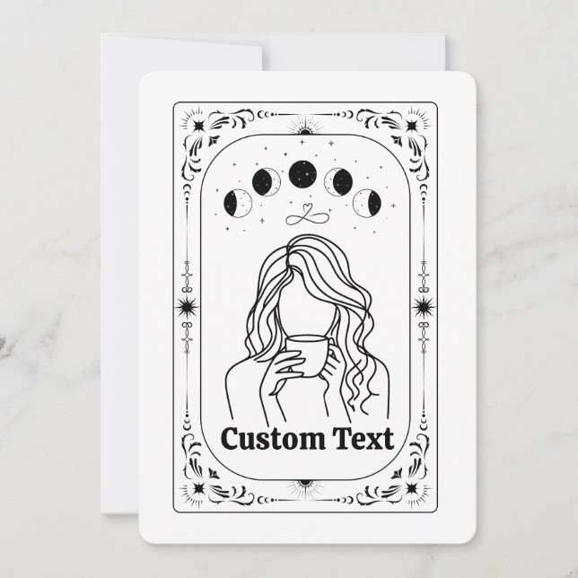 Anpassad Tarot Astrologi Magisk Zodiakskylt Inbjudningar (Framsida)