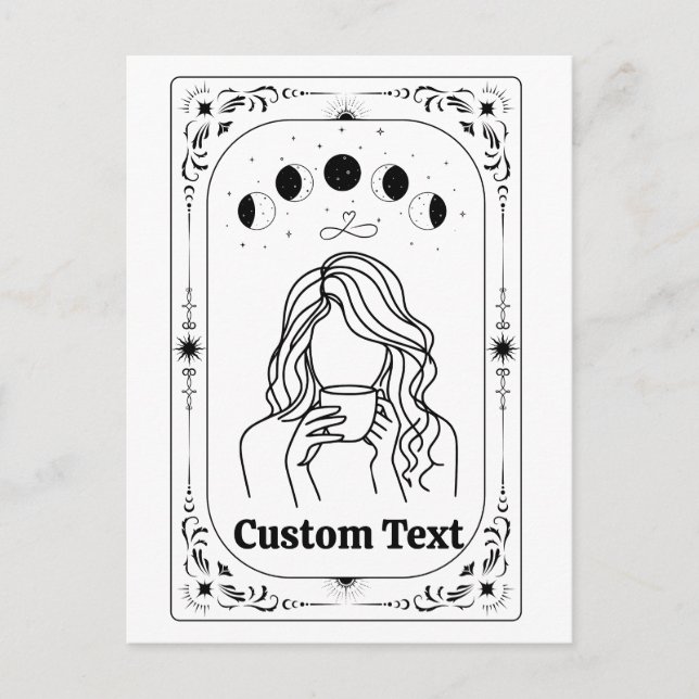 Anpassad Tarot Astrologi Magisk Zodiakskylt Vykort (Framsida)