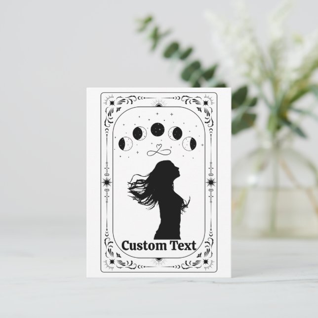 Anpassad Tarot Celestial Astrologi Horoskop Magisk Vykort (Stående Fram)
