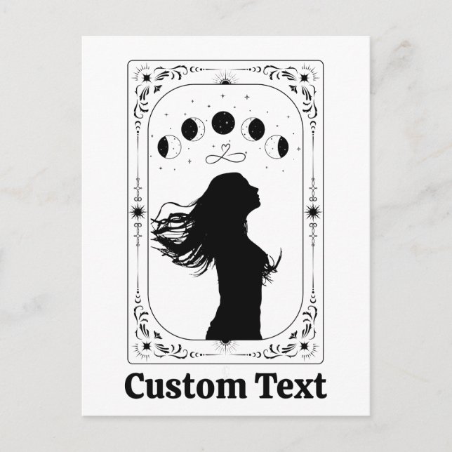 Anpassad Tarot Celestial Astrologi Ödets Magi Vykort (Framsida)