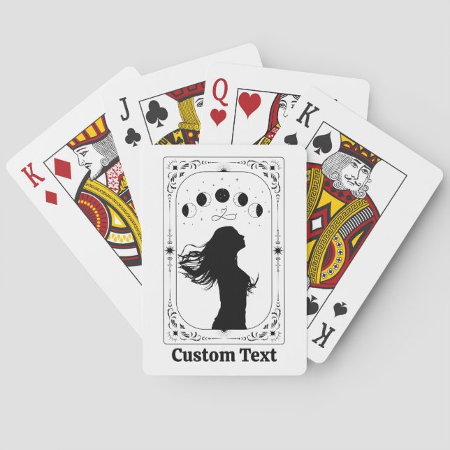 Anpassad Tarot Celestial Moon Bride Systerfest Casinokort (Baksidan)