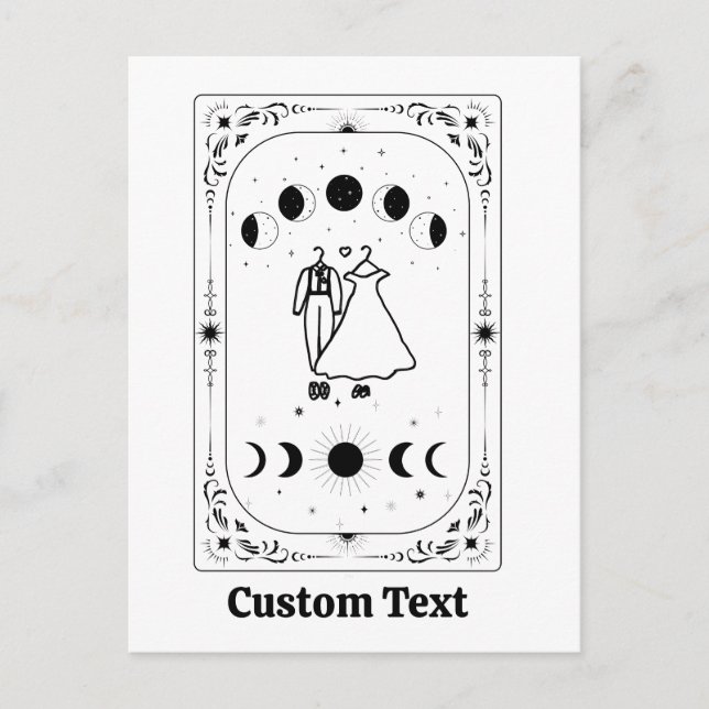 Anpassad Tarot Hallowing Celestiala Månen Zodiakus Helg Vykort (Framsida)