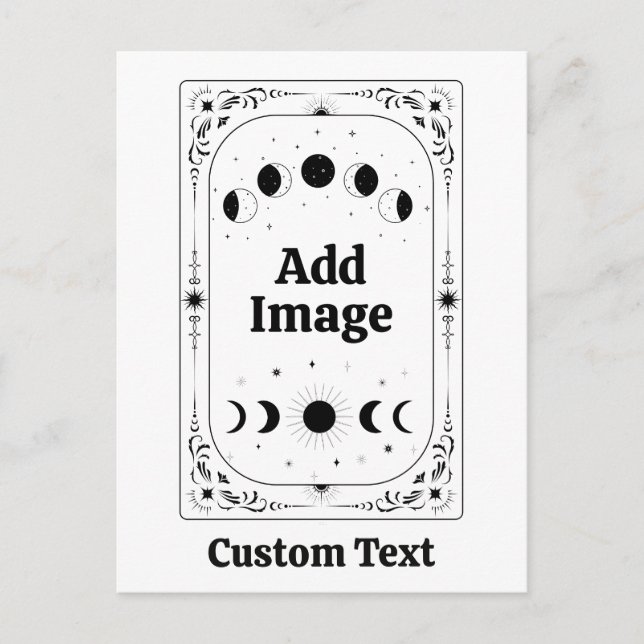 Anpassad Tarot Whimsical Celestial Moon Högtidsgåv Vykort (Framsida)