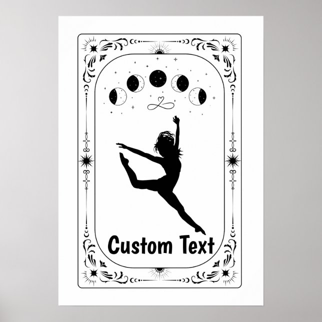 Anpassad Tarot Zodiak Celest Dancer Modern Balett Poster (Framsidan)