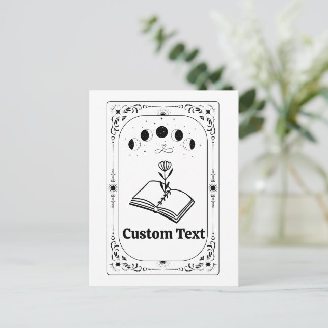 Anpassad Tarotbok Älskare Celestial Astrologi Nyck Vykort (Stående Fram)