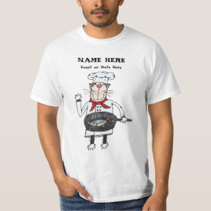 Anpassad Tecknad Chef T Shirt