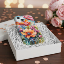 Anpassad Telefonfodral Blommig Design