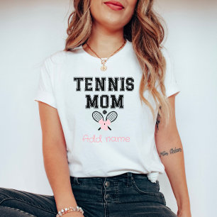 Anpassad Tennis Mom T-Shirt med Rosa Slinga & Rack