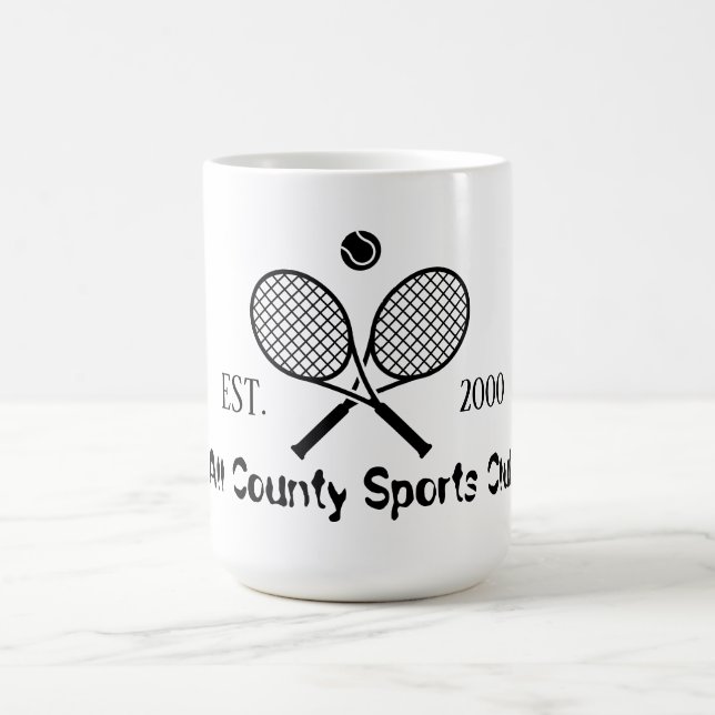 Anpassad Tennis Monogram Bollar Med Anpassad Desig Kaffemugg (Center)