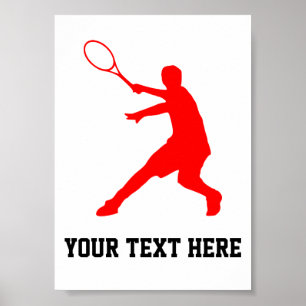 Anpassad tennisaffisch för barns sovrum poster