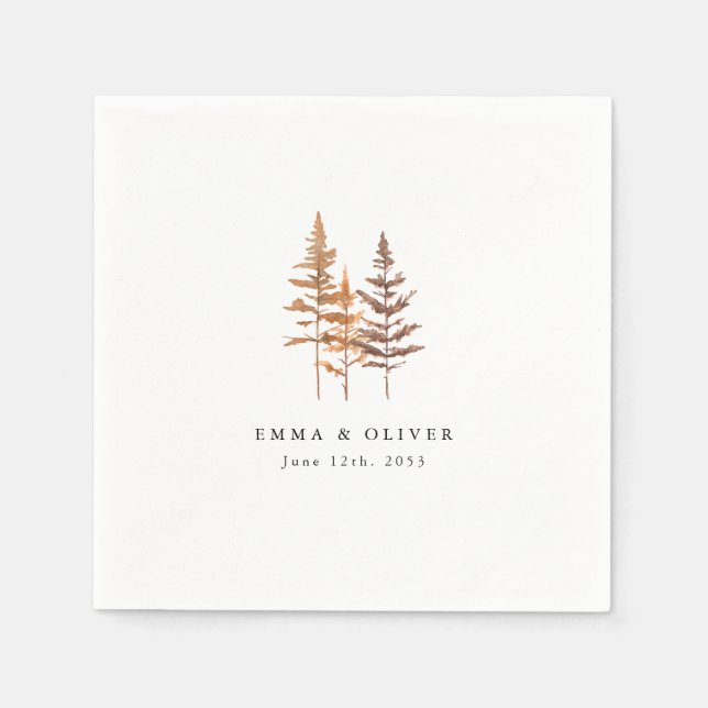 Anpassad Terrakotta Tallbergs Bröllop Pappersservett (Framsidan)