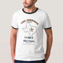 Anpassad Texas Familjeåterträff Emblem T-Shirt