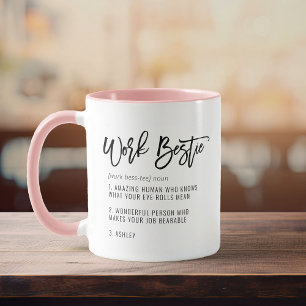 Anpassad text Arbetar kompis Rolig kollega Medarbe Mugg