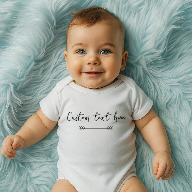 Anpassad text Baby Body T Shirt (Skapare uppladdad)