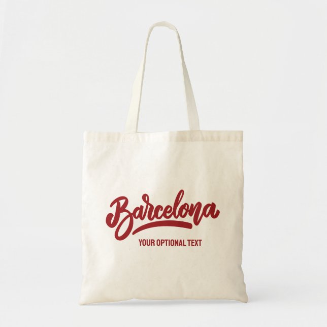 Anpassad text Barcelona Tygkasse (Framsidan)